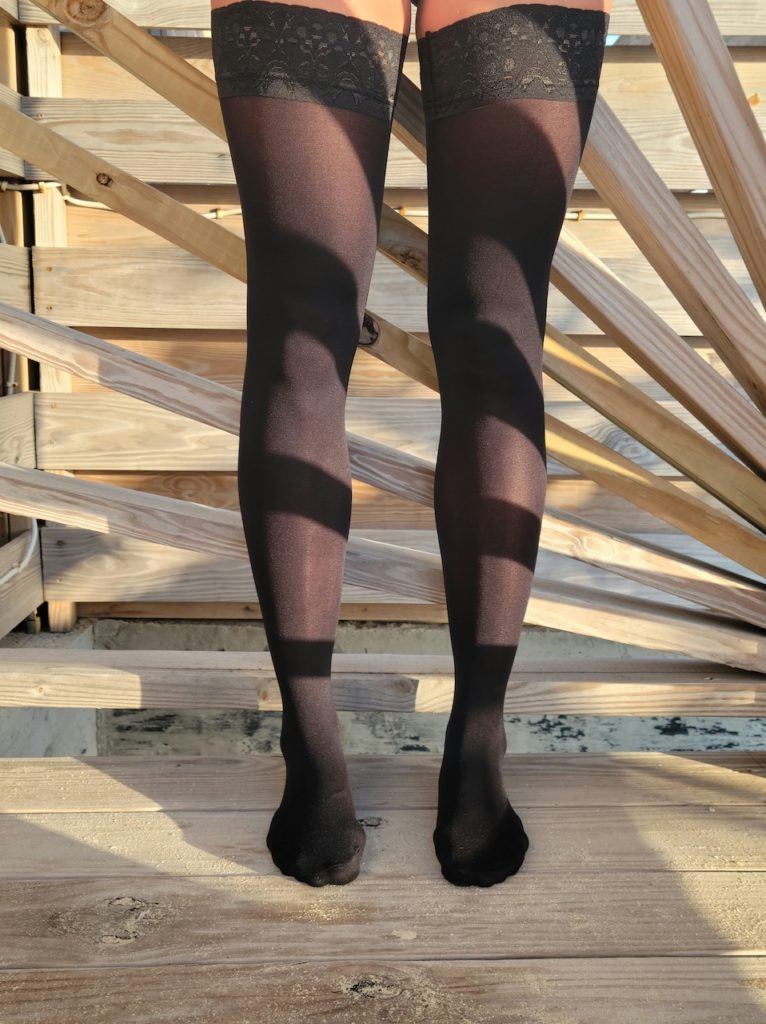 Black Thigh Highs with Deck