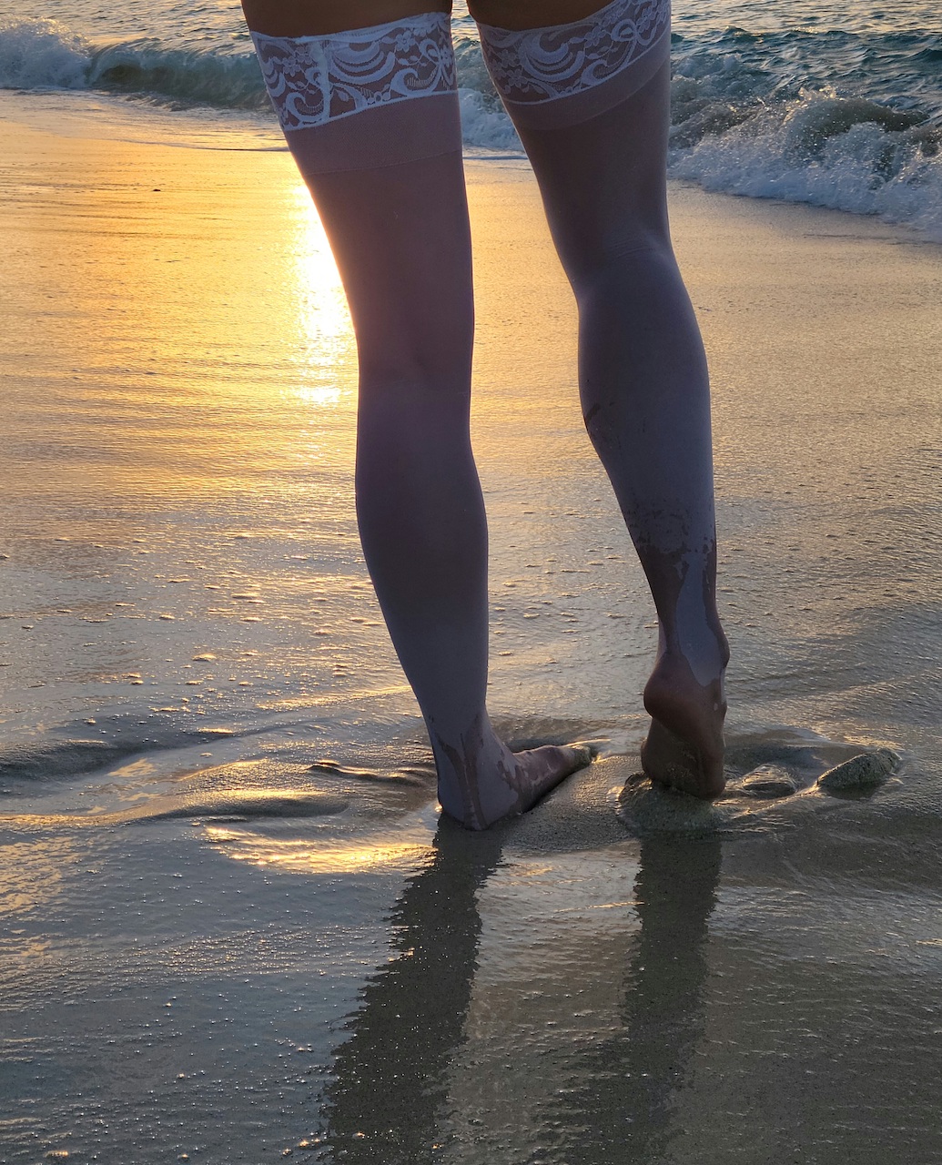 Lexi Legs Thigh Highs in White